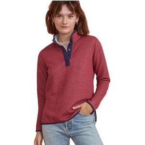 Marine Layer Corbet Reversible Pullover in Cabernet/Light Gray. Size S NWT